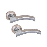 Ручки на розеті KEDR R10.065-ALSN/CP сатин/хром